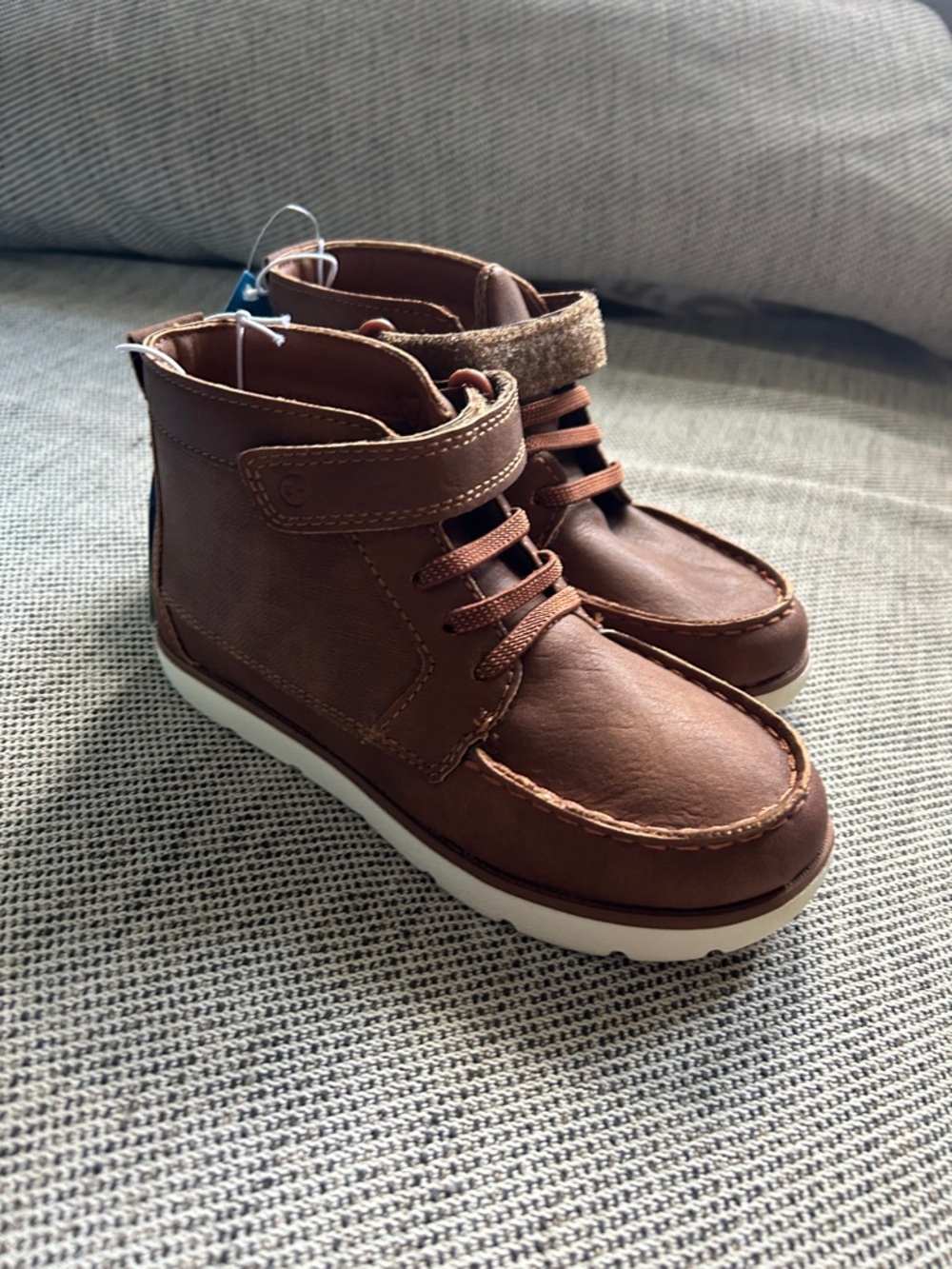 Stride Rite Brown Stuart Tan Kid Sneaker Boot